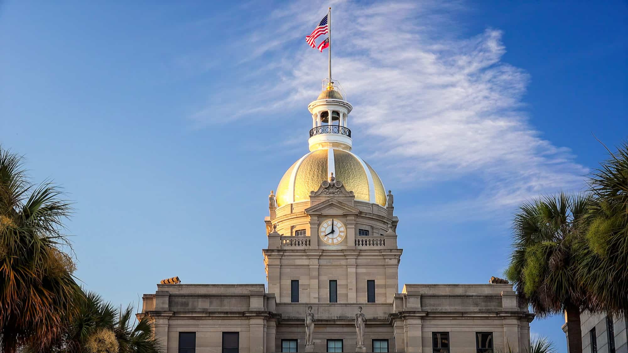 American auto transport and Georgia State Flags Fly Atop ...