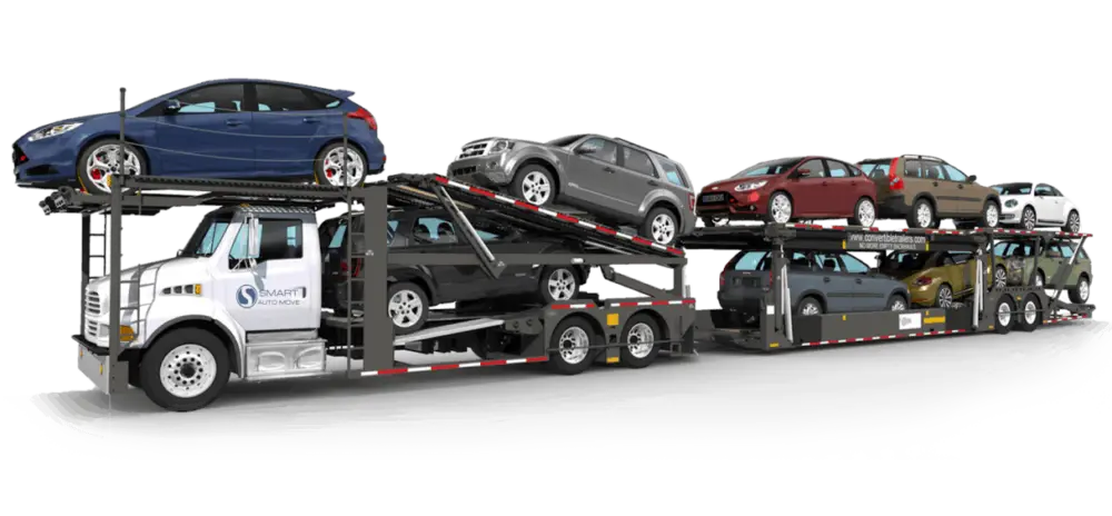 Truck used for long distance vehicle shipping