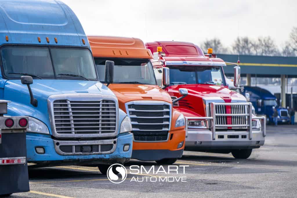 Car Shipping trucks assorted colors