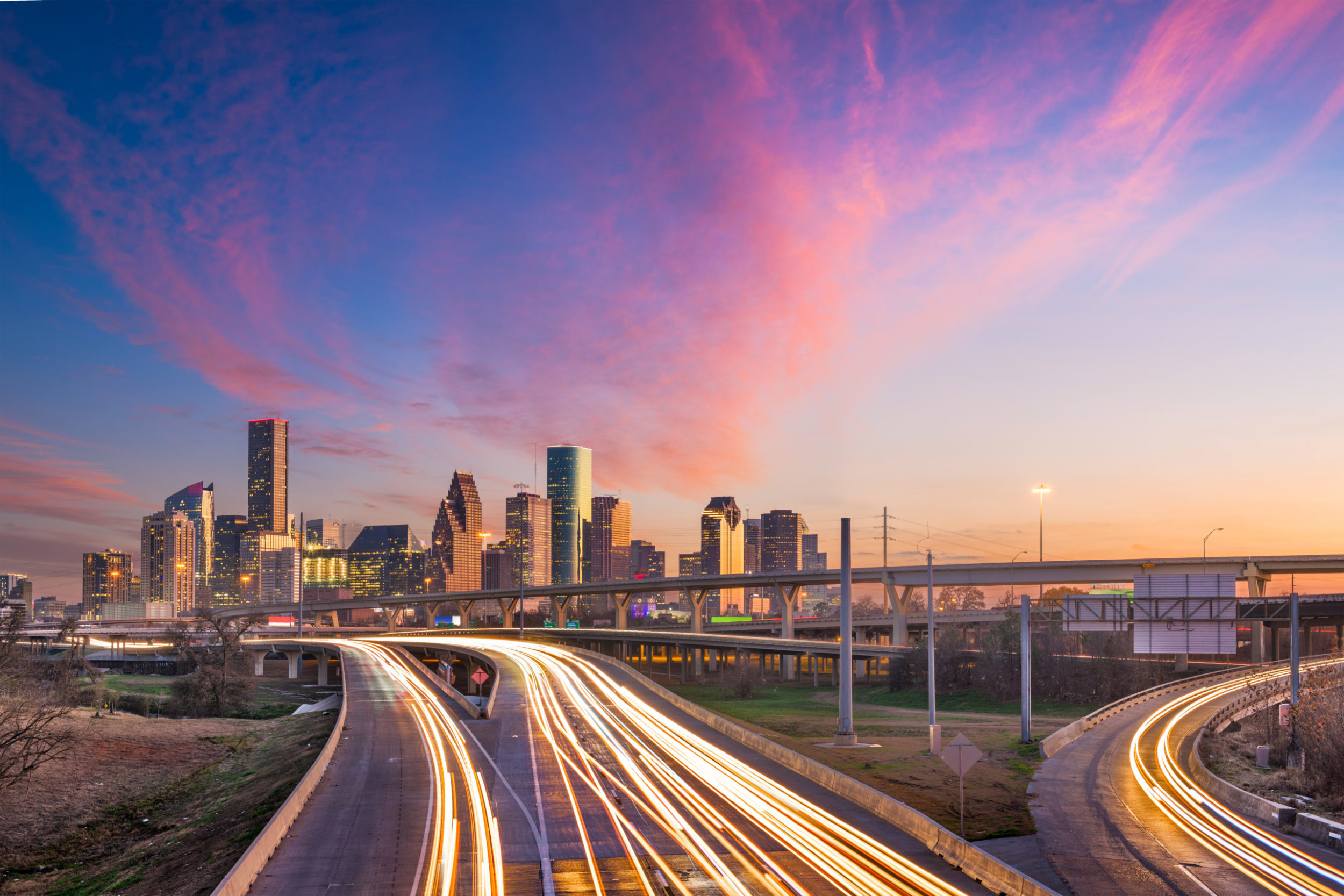 Houston Texas in the distance.