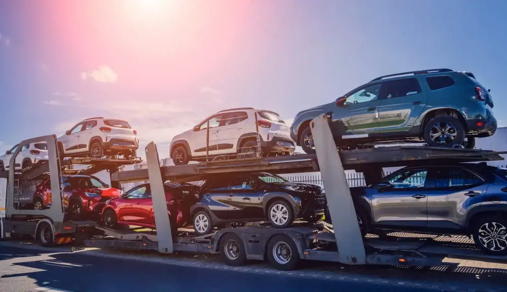 Open auto transport carrier for Jersey City New Jersey car shipping