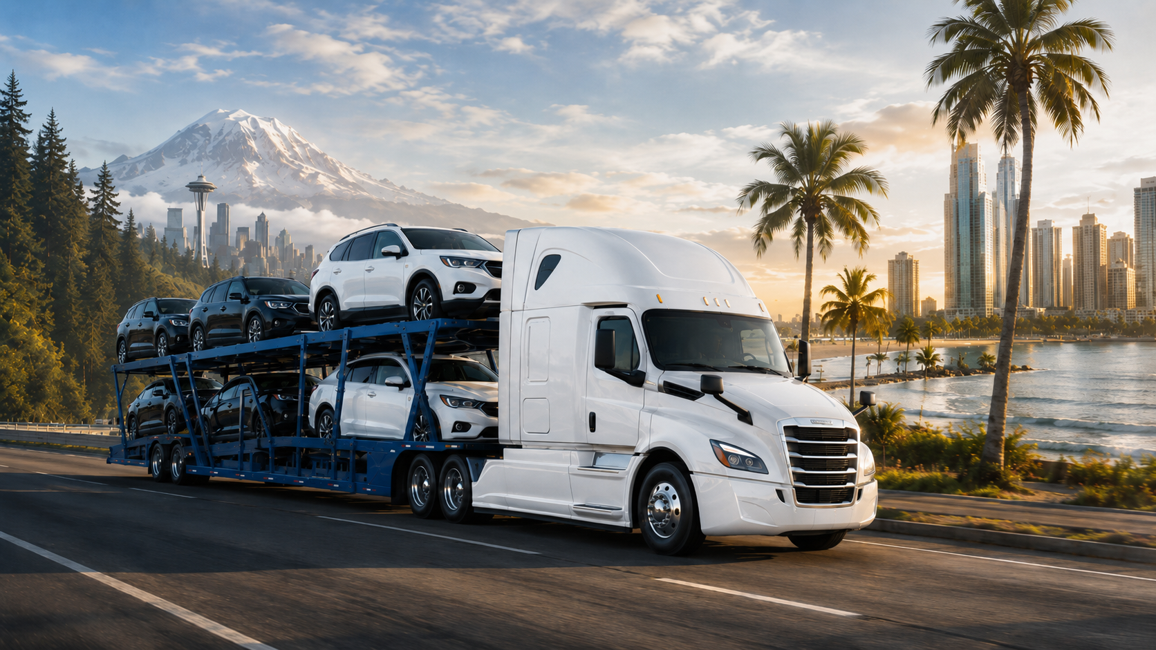 Car shipping from Seattle, Washington to Miami, Florida
