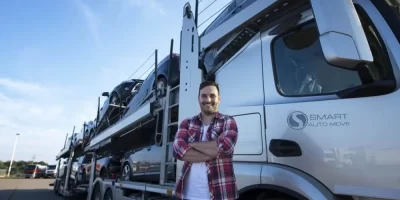 Car Transporters Cleaning his truck